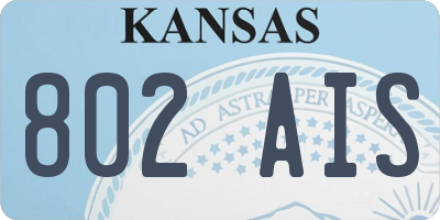 KS license plate 802AIS