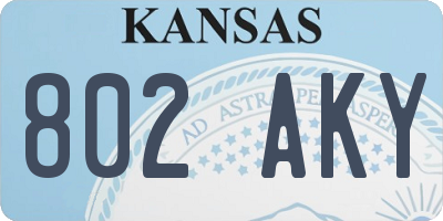 KS license plate 802AKY