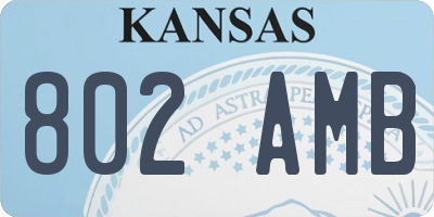 KS license plate 802AMB