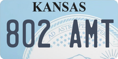 KS license plate 802AMT