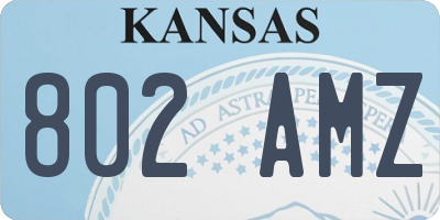 KS license plate 802AMZ