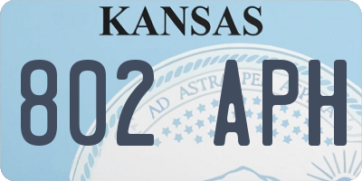 KS license plate 802APH
