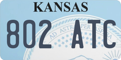 KS license plate 802ATC