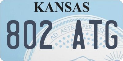 KS license plate 802ATG
