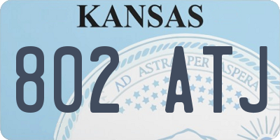 KS license plate 802ATJ