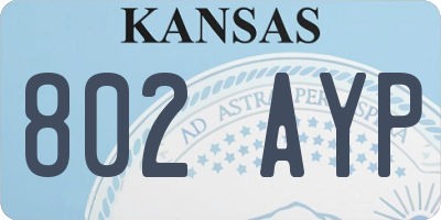 KS license plate 802AYP