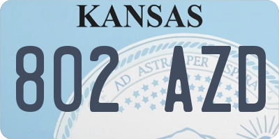KS license plate 802AZD