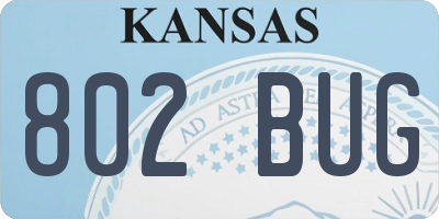 KS license plate 802BUG