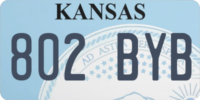 KS license plate 802BYB