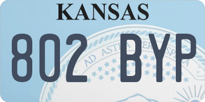 KS license plate 802BYP