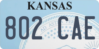 KS license plate 802CAE