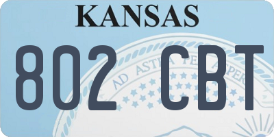 KS license plate 802CBT
