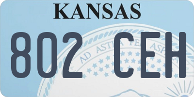 KS license plate 802CEH