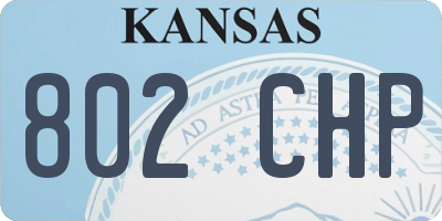 KS license plate 802CHP