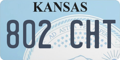 KS license plate 802CHT
