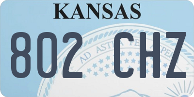 KS license plate 802CHZ