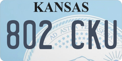 KS license plate 802CKU