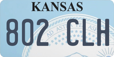 KS license plate 802CLH