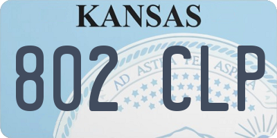 KS license plate 802CLP