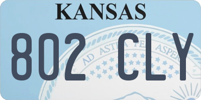 KS license plate 802CLY