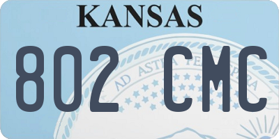 KS license plate 802CMC