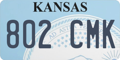 KS license plate 802CMK