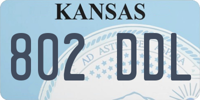 KS license plate 802DDL