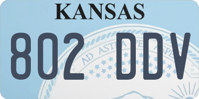 KS license plate 802DDV