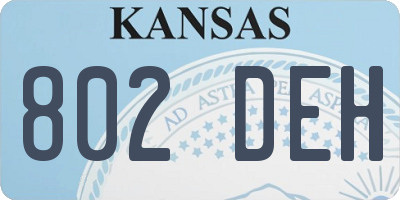 KS license plate 802DEH