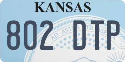 KS license plate 802DTP