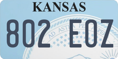 KS license plate 802EOZ