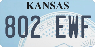 KS license plate 802EWF
