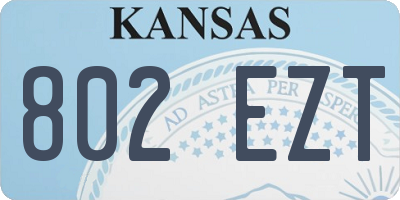 KS license plate 802EZT