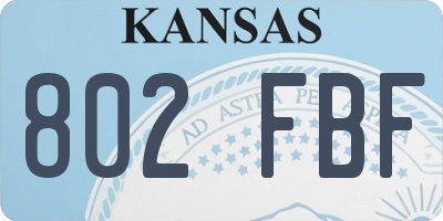 KS license plate 802FBF