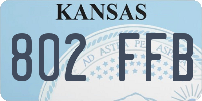 KS license plate 802FFB