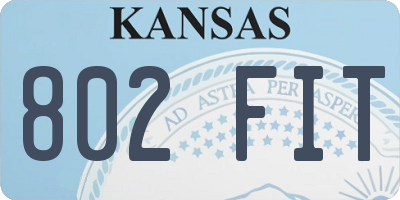 KS license plate 802FIT