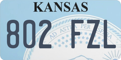 KS license plate 802FZL