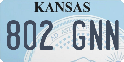 KS license plate 802GNN