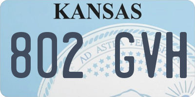 KS license plate 802GVH