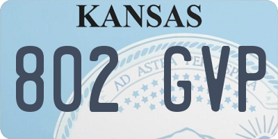 KS license plate 802GVP