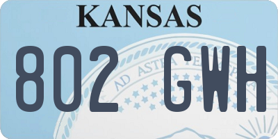 KS license plate 802GWH
