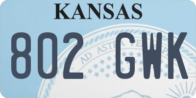 KS license plate 802GWK