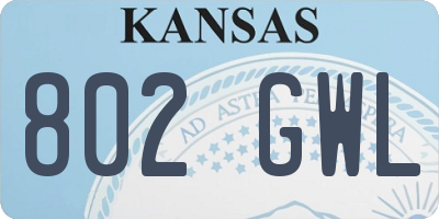 KS license plate 802GWL