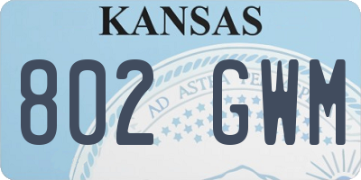 KS license plate 802GWM