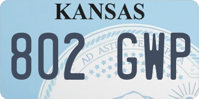 KS license plate 802GWP