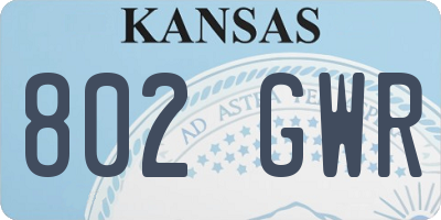 KS license plate 802GWR