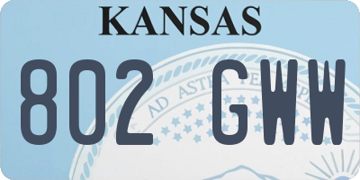 KS license plate 802GWW