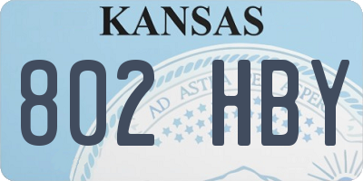 KS license plate 802HBY