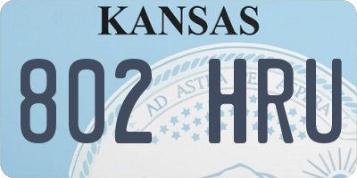 KS license plate 802HRU