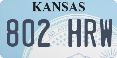 KS license plate 802HRW
